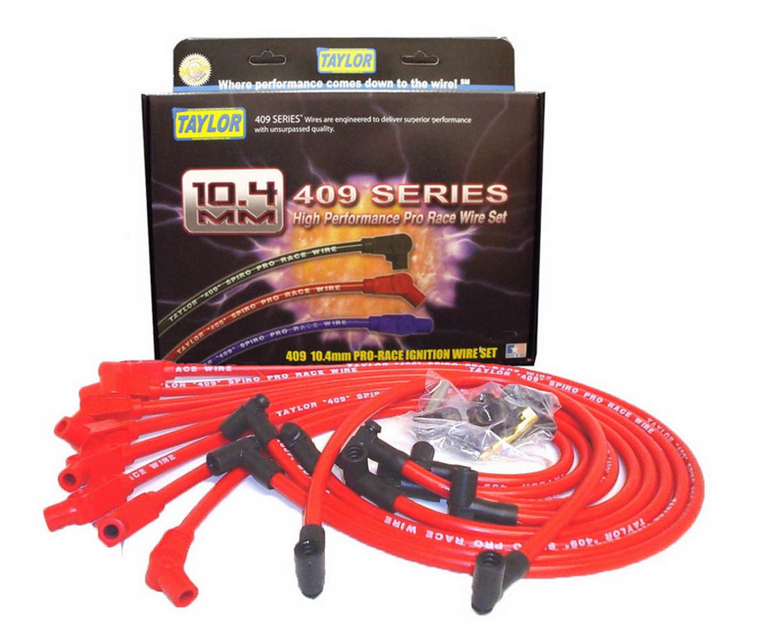 Taylor Cable 79258 Custom Fit 10.4mm 409 Plug Wires Red Taylor Cable 79258