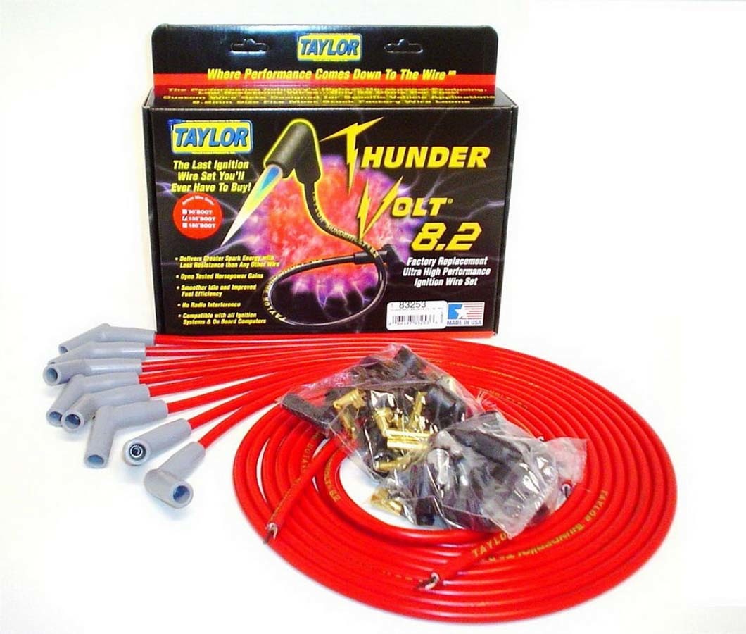Taylor Cable 83253 Univ Thundervolt Plug Wire Set 135 deg Red Taylor Cable 83253