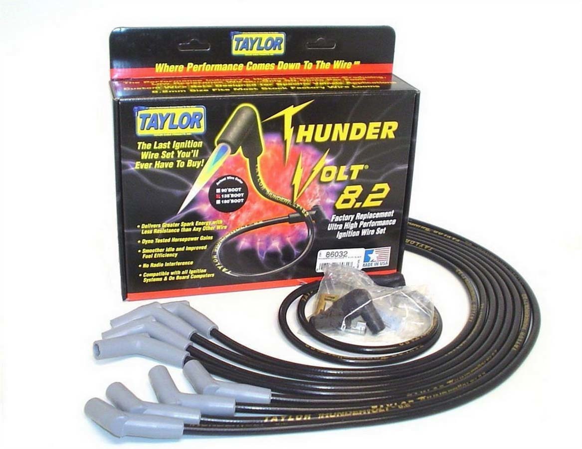 Taylor Cable 86032 Thundervolt 8.2 Plug Wire Set BBC Black Taylor Cable 86032