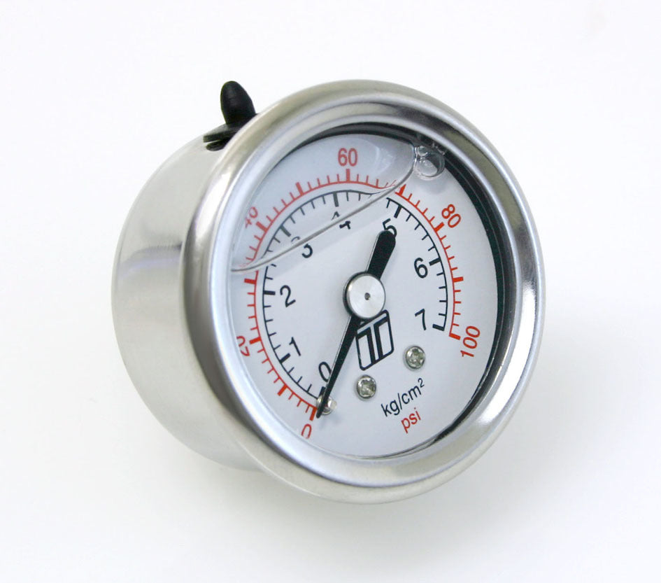 Turbosmart TS-0402-2023 Fuel Pressure Gauge 0-100 PSI Liquid Filled Turbosmart TS-0402-2023