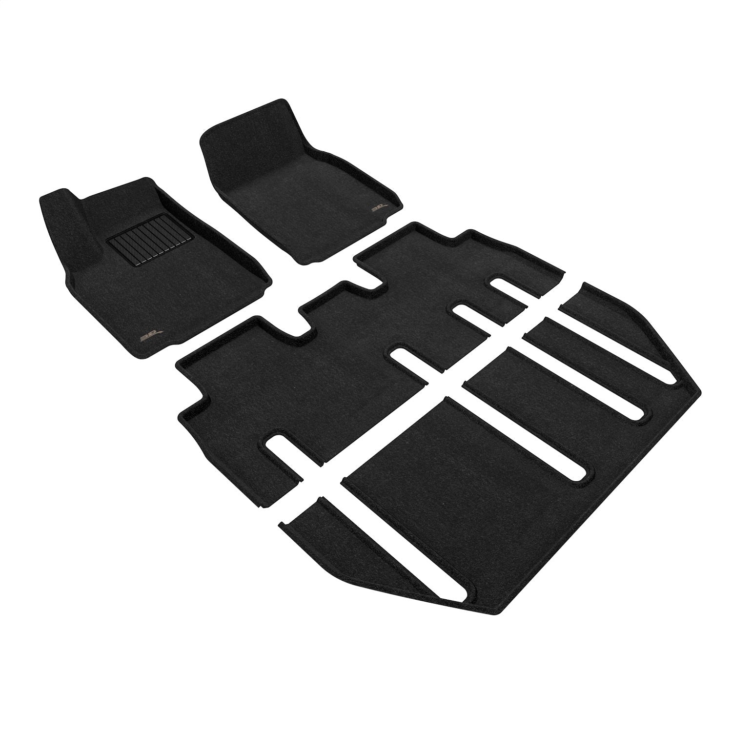 3D MAXpider L1TL04804709 ELEGANT Floor Mat; 4 pc.; Front Rear and Third Row; Black; 3D MAXpider L1TL04804709