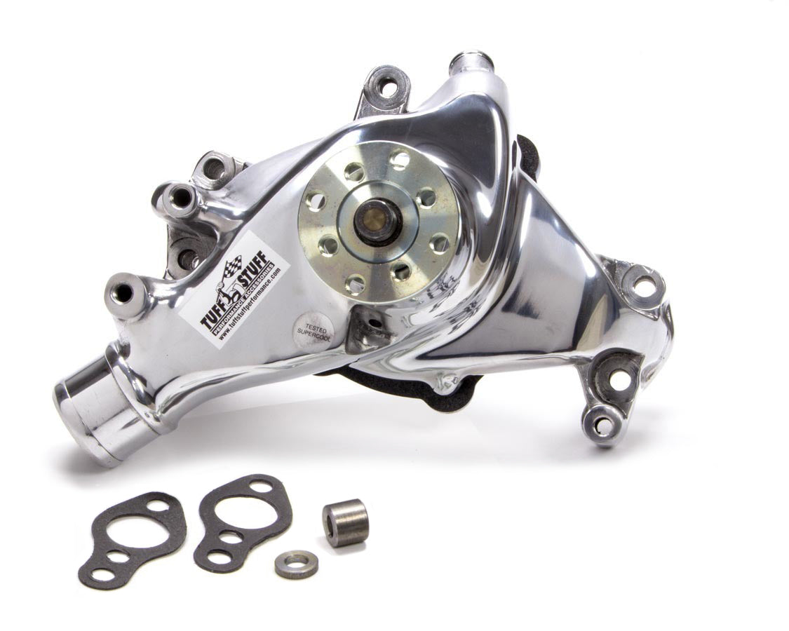 Tuff Stuff Performance Accessories 1448NB 69-96 SBC Water Pump Long Polished SuperCool Tuff Stuff Performance Accessories 1448NB