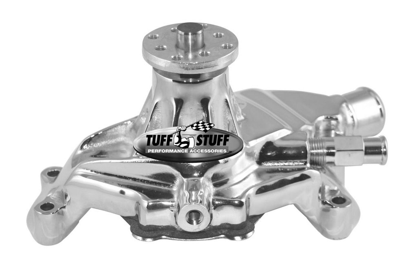 Tuff Stuff Performance Accessories 1635ND 84-91 SBC Corvette Water Pump Polished Aluminum Tuff Stuff Performance Accessories 1635ND