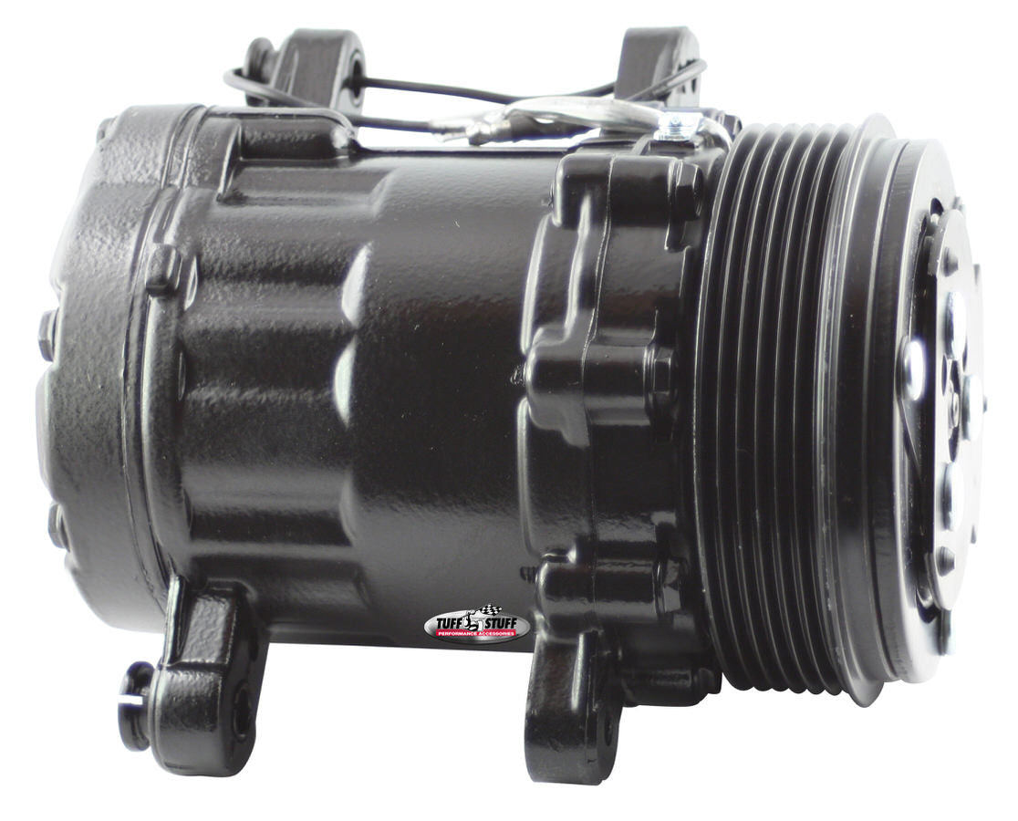 Tuff Stuff Performance Accessories 4517NC6GBLA Peanut A/C Compressor 6 Groove Pulley Black Tuff Stuff Performance Accessories 4517NC6GBLA