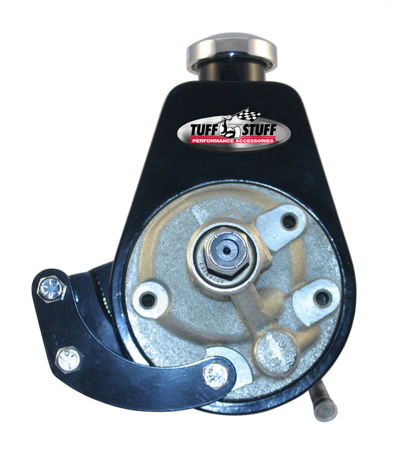 Tuff Stuff Performance Accessories 6504B SBC Power Steering Brckt SWP Black Tuff Stuff Performance Accessories 6504B