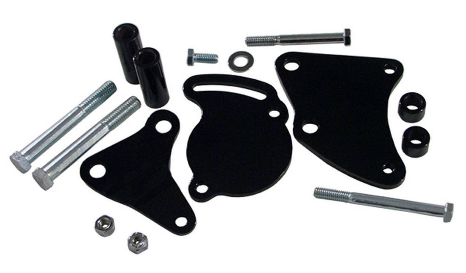 Tuff Stuff Performance Accessories 6505B BBC Power Steering Brckt SWP Black Tuff Stuff Performance Accessories 6505B