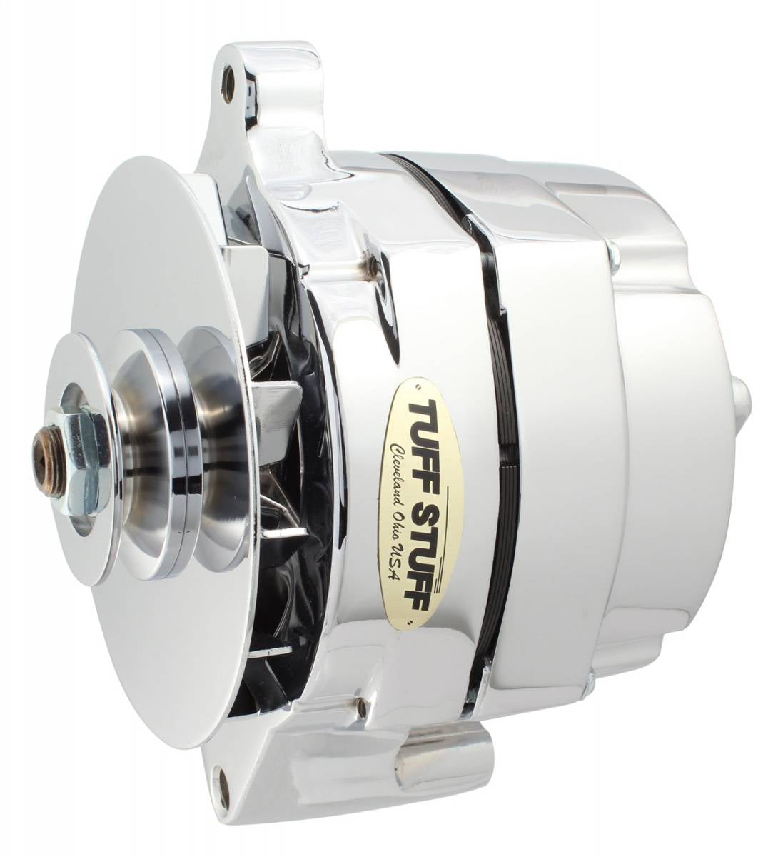 Tuff Stuff Performance Accessories 7078NB Ford Alt 70 Amp Chrome 1 Wire 1 Groove Pulley Tuff Stuff Performance Accessories 7078NB