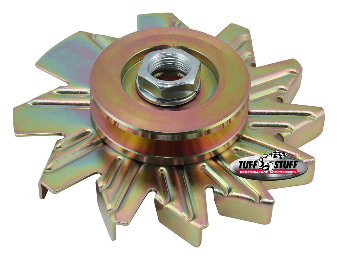 Tuff Stuff Performance Accessories 7600AD Alternator Gold Zinc Fan And Pulley Combo Tuff Stuff Performance Accessories 7600AD