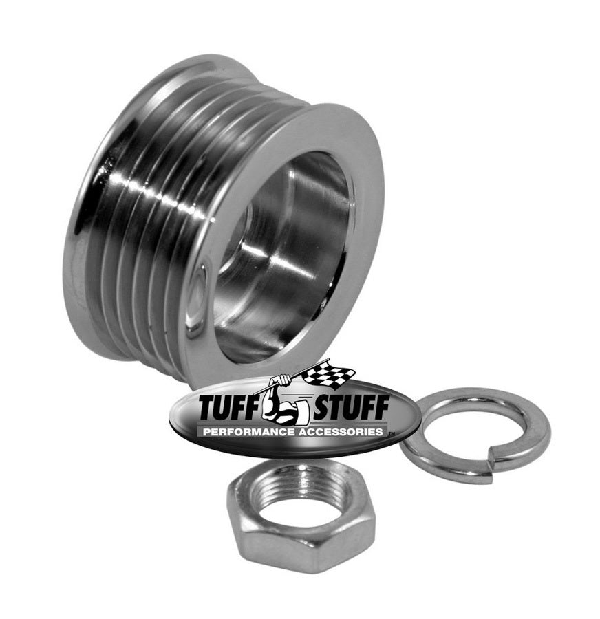 Tuff Stuff Performance Accessories 7610A Alternator Chrome Pulley 6 Groove Tuff Stuff Performance Accessories 7610A