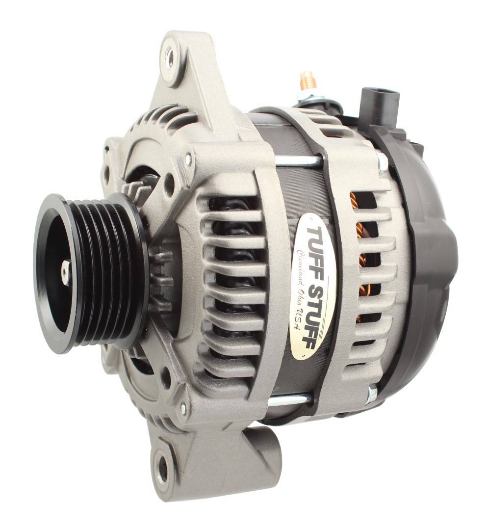 Tuff Stuff Performance Accessories 8319FC6G1W 225 MAX AMP Alternator 6-Groove 1-Wire  Cast Tuff Stuff Performance Accessories 8319FC6G1W