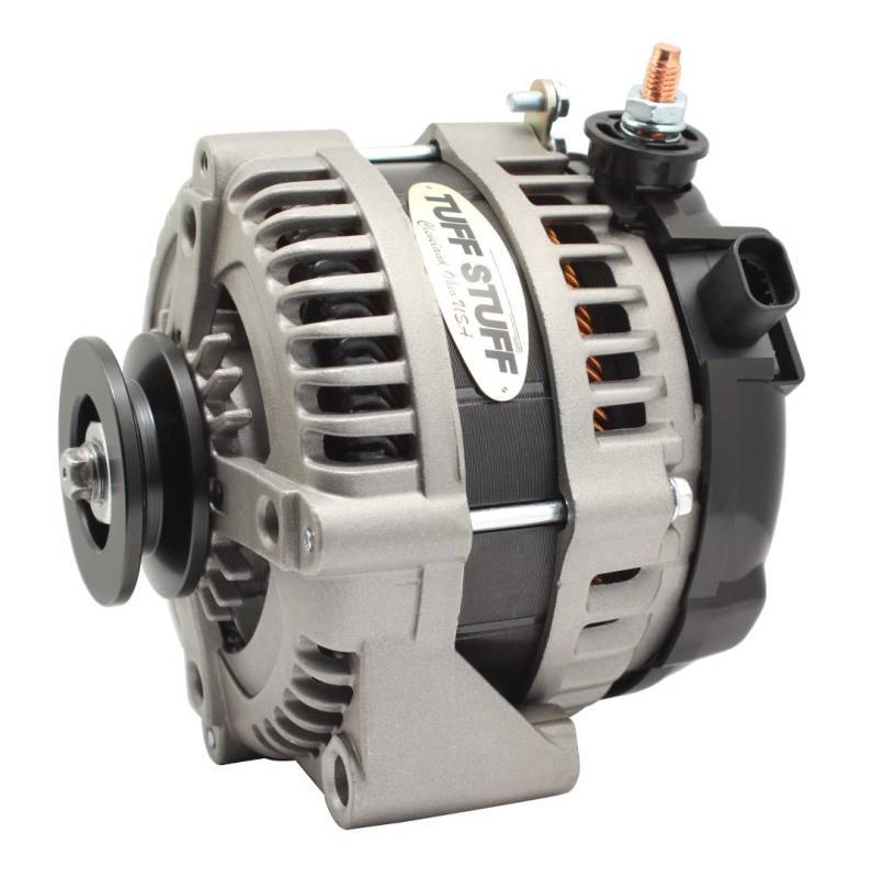 Tuff Stuff Performance Accessories 8320FC1G1W 225 MAX AMP Alternator 1-Groove 1-Wire  Cast Tuff Stuff Performance Accessories 8320FC1G1W