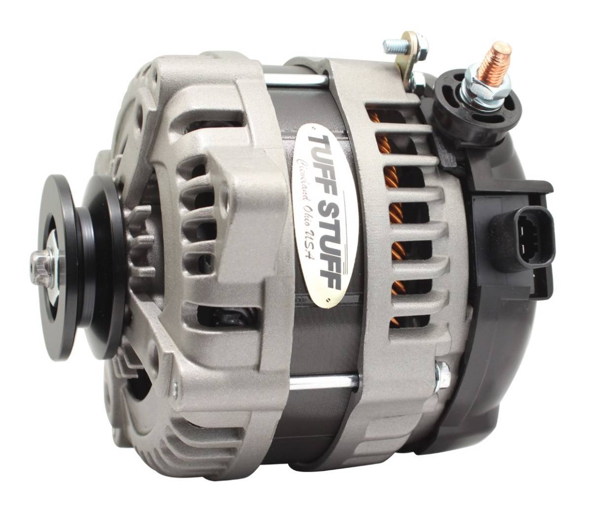 Tuff Stuff Performance Accessories 8321FC1G1W 225 MAX AMP Alternator 1-Groove 1-Wire  Cast Tuff Stuff Performance Accessories 8321FC1G1W