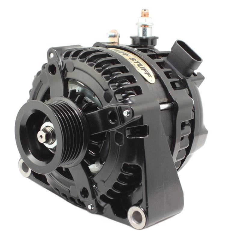 Tuff Stuff Performance Accessories 8435B6GOE LS225 Max Amp Alternator 6 Groove OEM Wire Black Tuff Stuff Performance Accessories 8435B6GOE