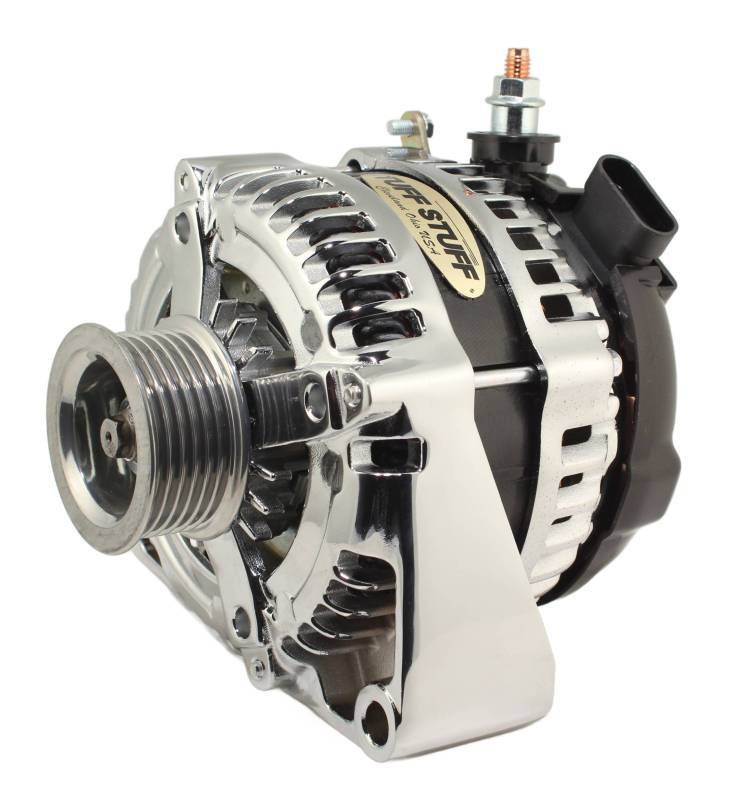 Tuff Stuff Performance Accessories 8435C6GOE LS225 Max Amp Alternator 6 Groove OEM Wire Chrome Tuff Stuff Performance Accessories 8435C6GOE