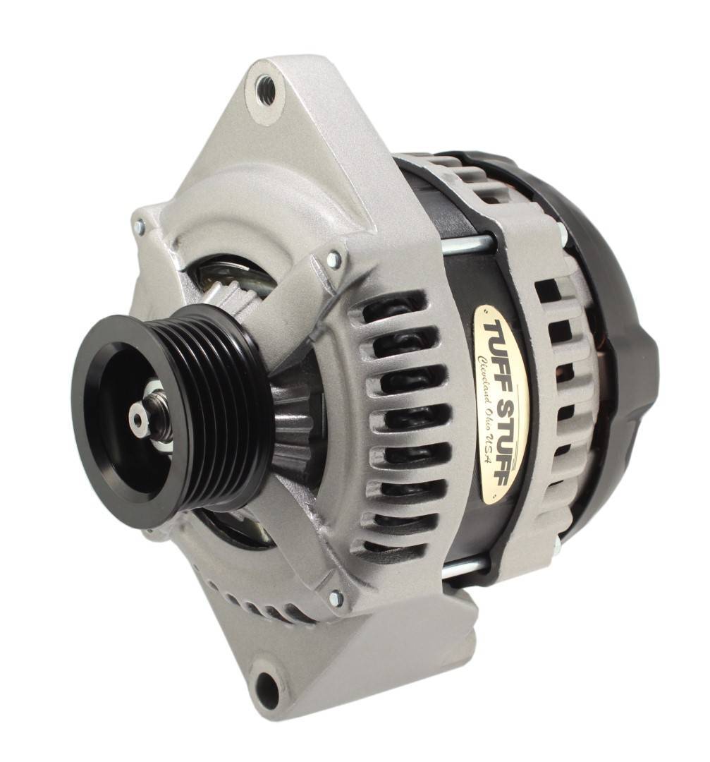 Tuff Stuff Performance Accessories 8441FC6G1W 225 MAX AMP Alternator 6 Groove 1 Wire Cast Tuff Stuff Performance Accessories 8441FC6G1W