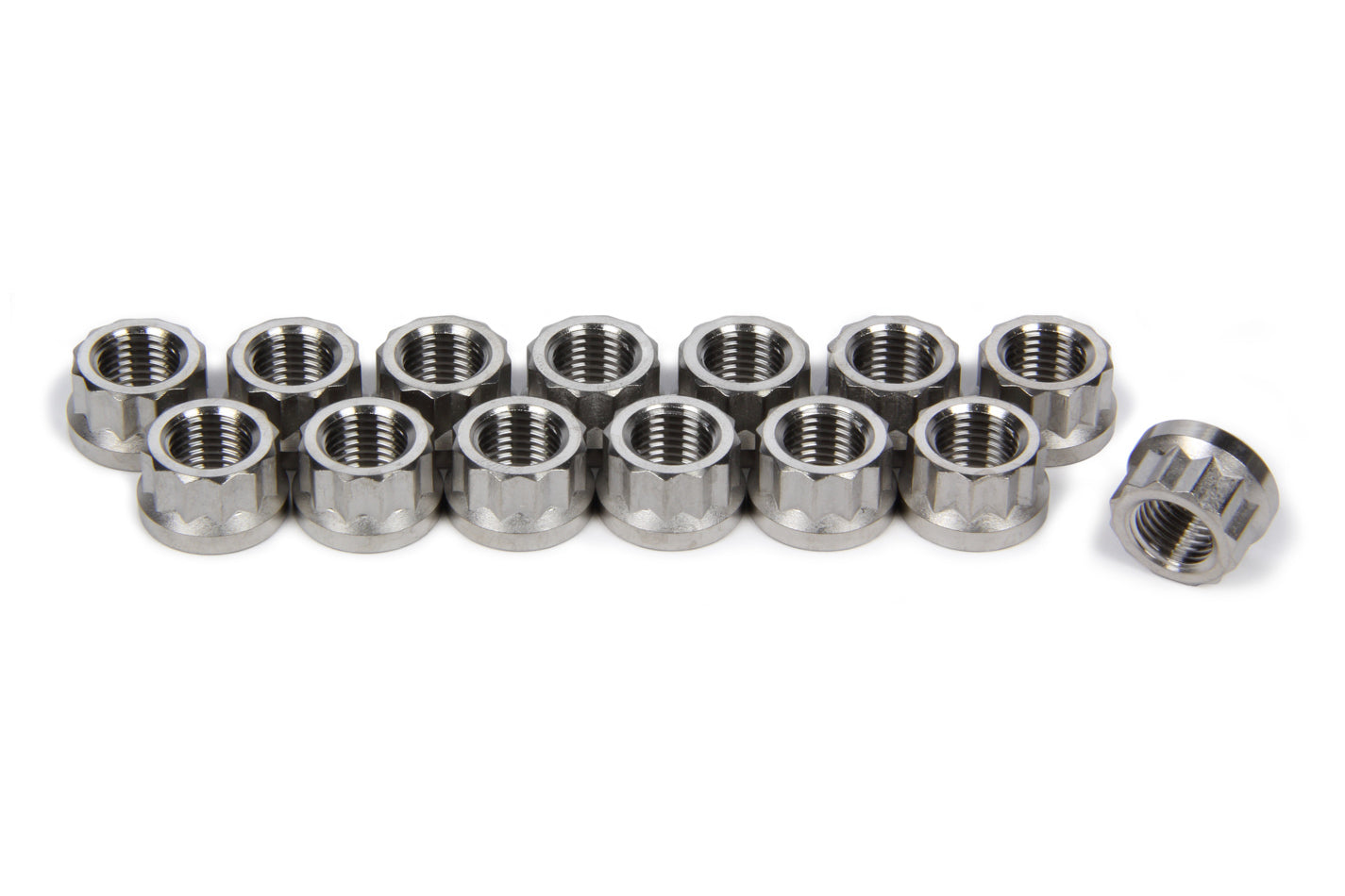 TI22 Performance TIP1124 Header Flange Nut Set 12pt Titanium 14pcs TI22 Performance TIP1124