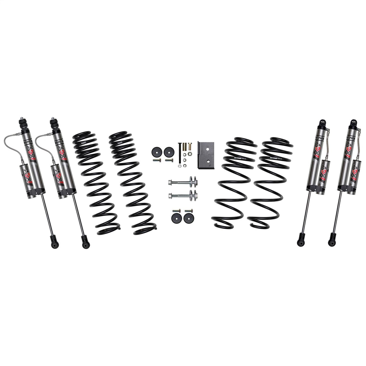 Skyjacker TJ25BKXLT 2.5 in. Suspension Lift System With ADX 2.0 Remote Reservoir Shocks. Skyjacker TJ25BKXLT