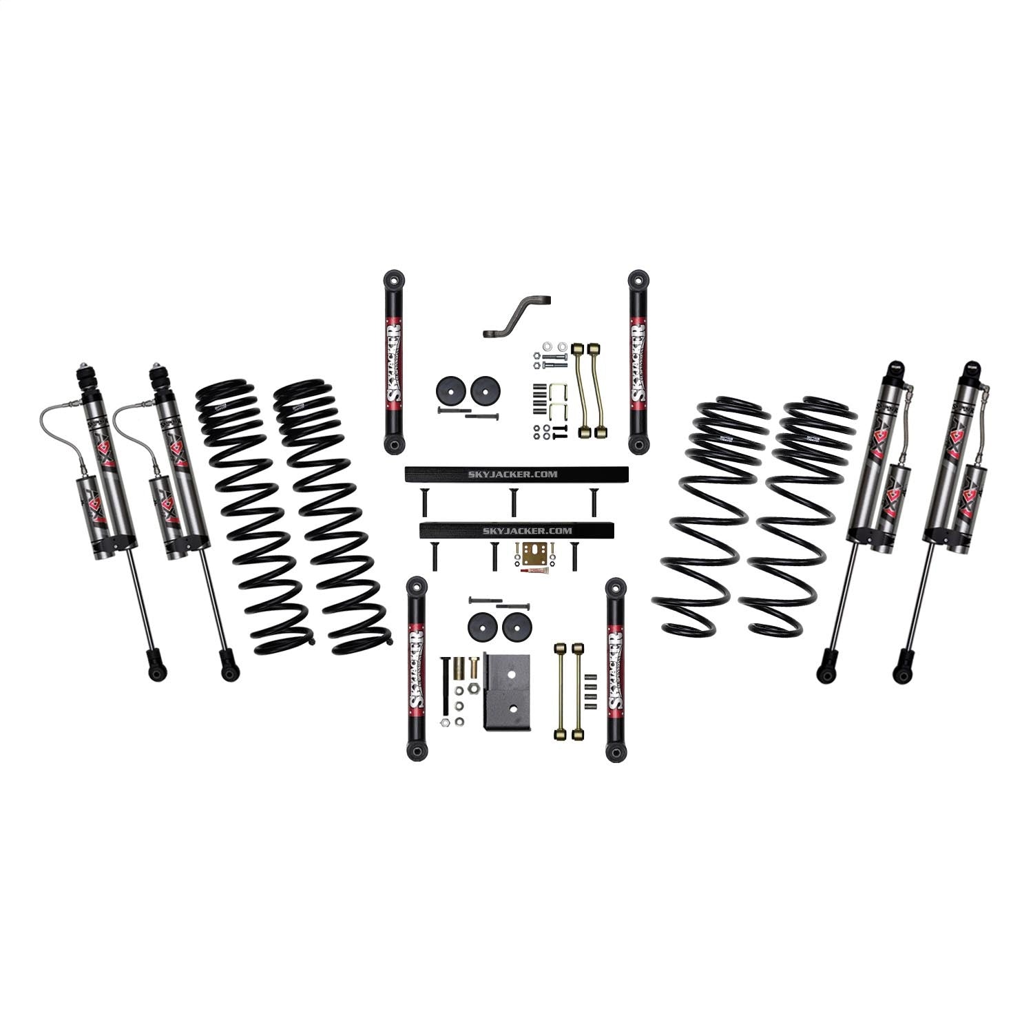 Skyjacker TJ401BKXLT 4 in. Suspension Lift System With ADX 2.0 Remote Reservoir Shocks. Skyjacker TJ401BKXLT