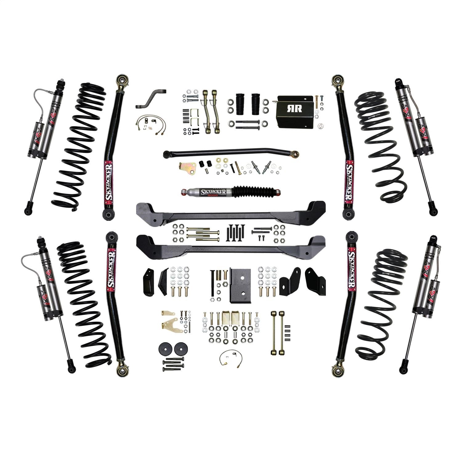 Skyjacker TJ60RR1LTK-X 6 in. Suspension Lift System With ADX 2.0 Remote Reservoir Shocks. Skyjacker TJ60RR1LTK-X