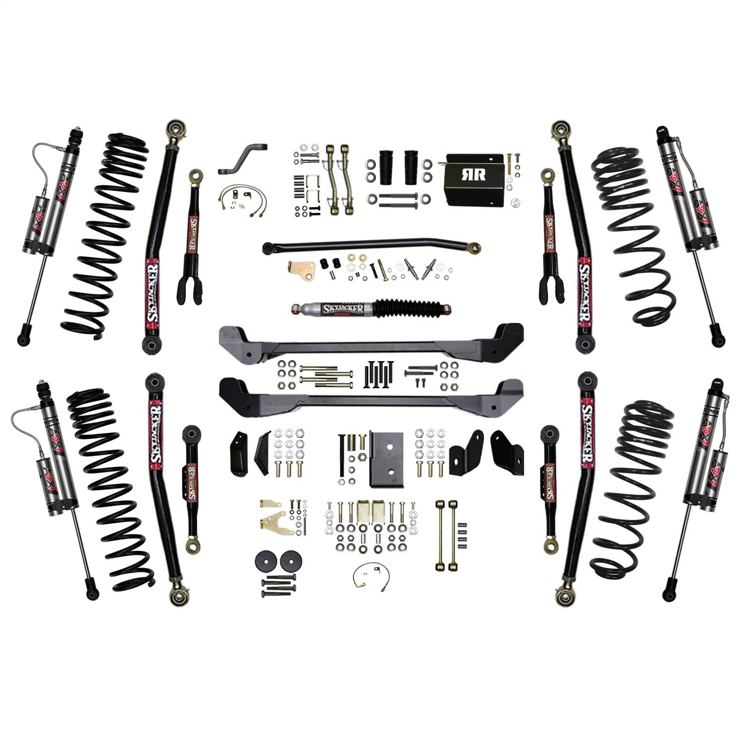 Skyjacker TJ60RR2LTK-X 6 in. Suspension Lift System With ADX 2.0 Remote Reservoir Shocks. Skyjacker TJ60RR2LTK-X