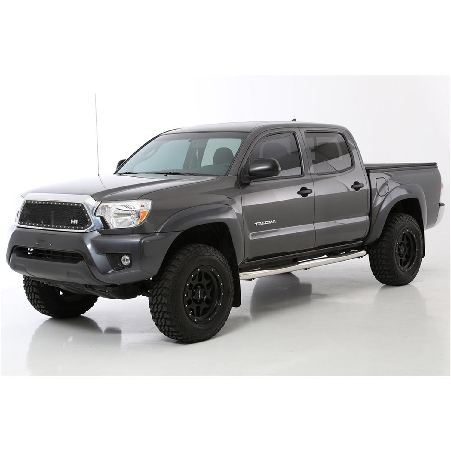 Sure Step Side Bar; Stainless Steel; 3 in.; No Drill Installation; Smittybilt TN1160-S4S