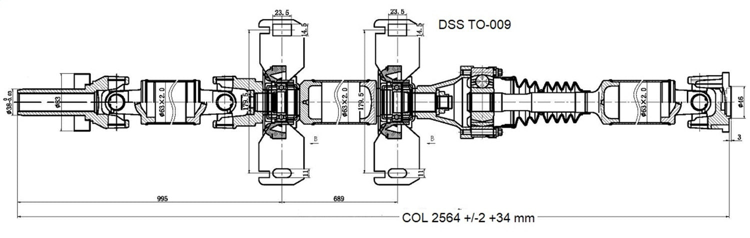 DSS TO-009 Drive Shaft Assembly DSS TO-009