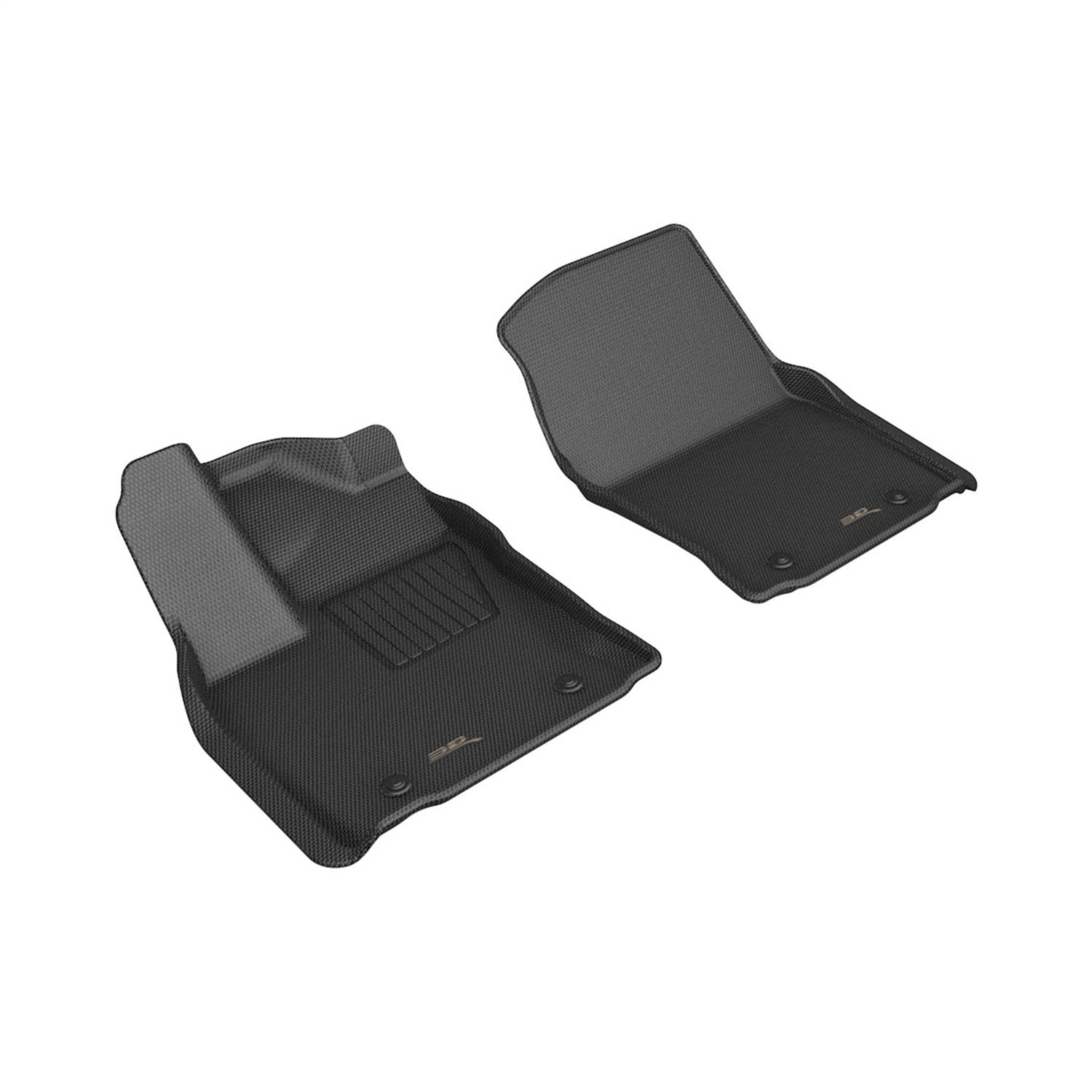 3D MAXpider L1TY28811509 KAGU Floor Mat; Black; 2 pc. Front Row; 3D MAXpider L1TY28811509