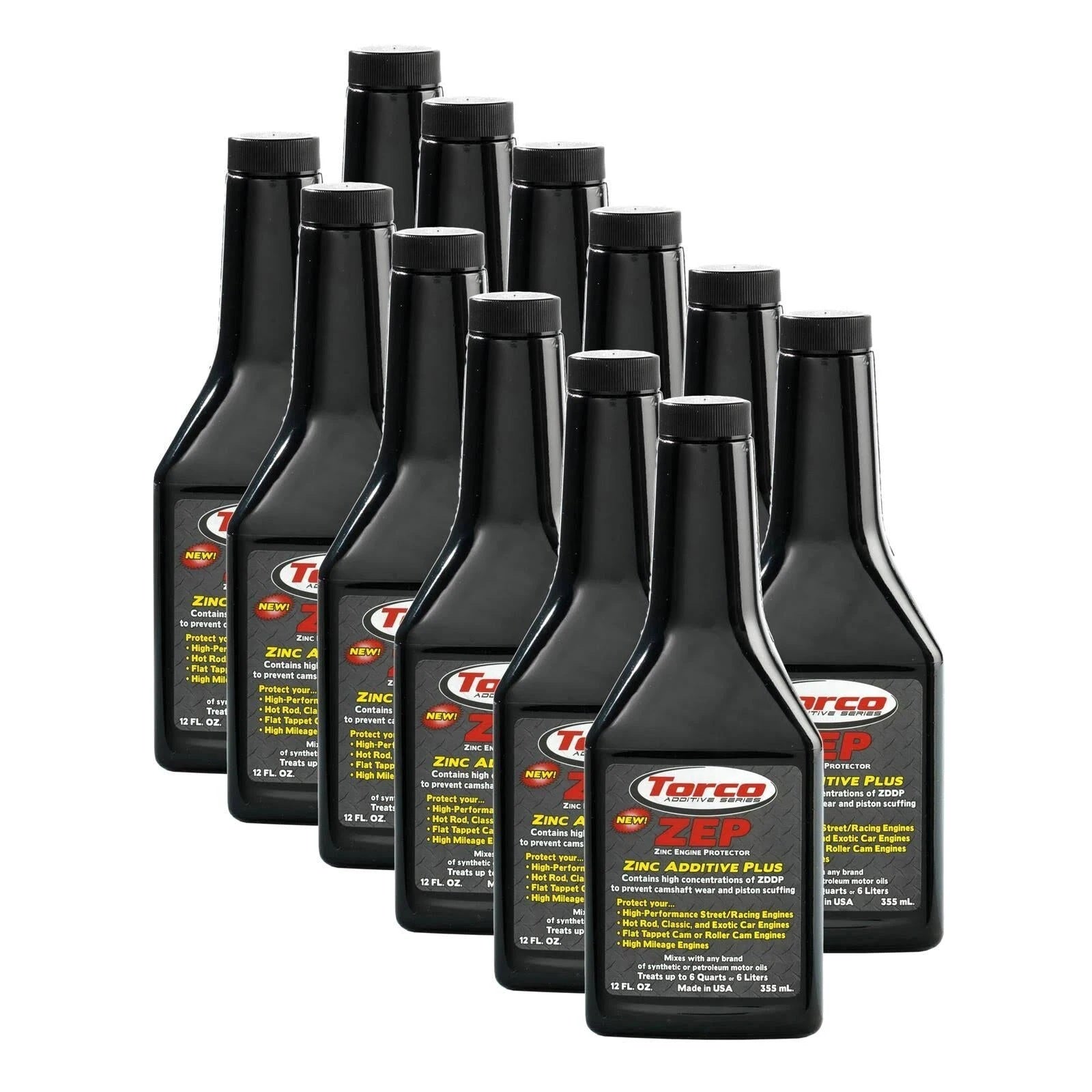Torco Racing Oils A010033L ZEP Oil Additive w/ Zinc Case/12-12oz Bottle Torco Racing Oils A010033L