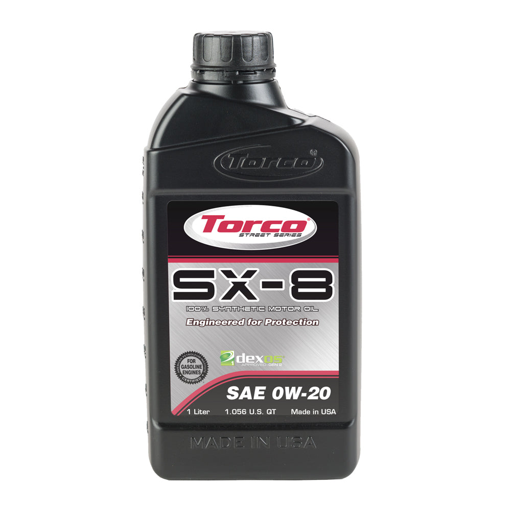Torco Racing Oils TRCA120520CE SX-8 5w20 Synthetic Oil 1 Liter Dexos1 Torco Racing Oils TRCA120520CE