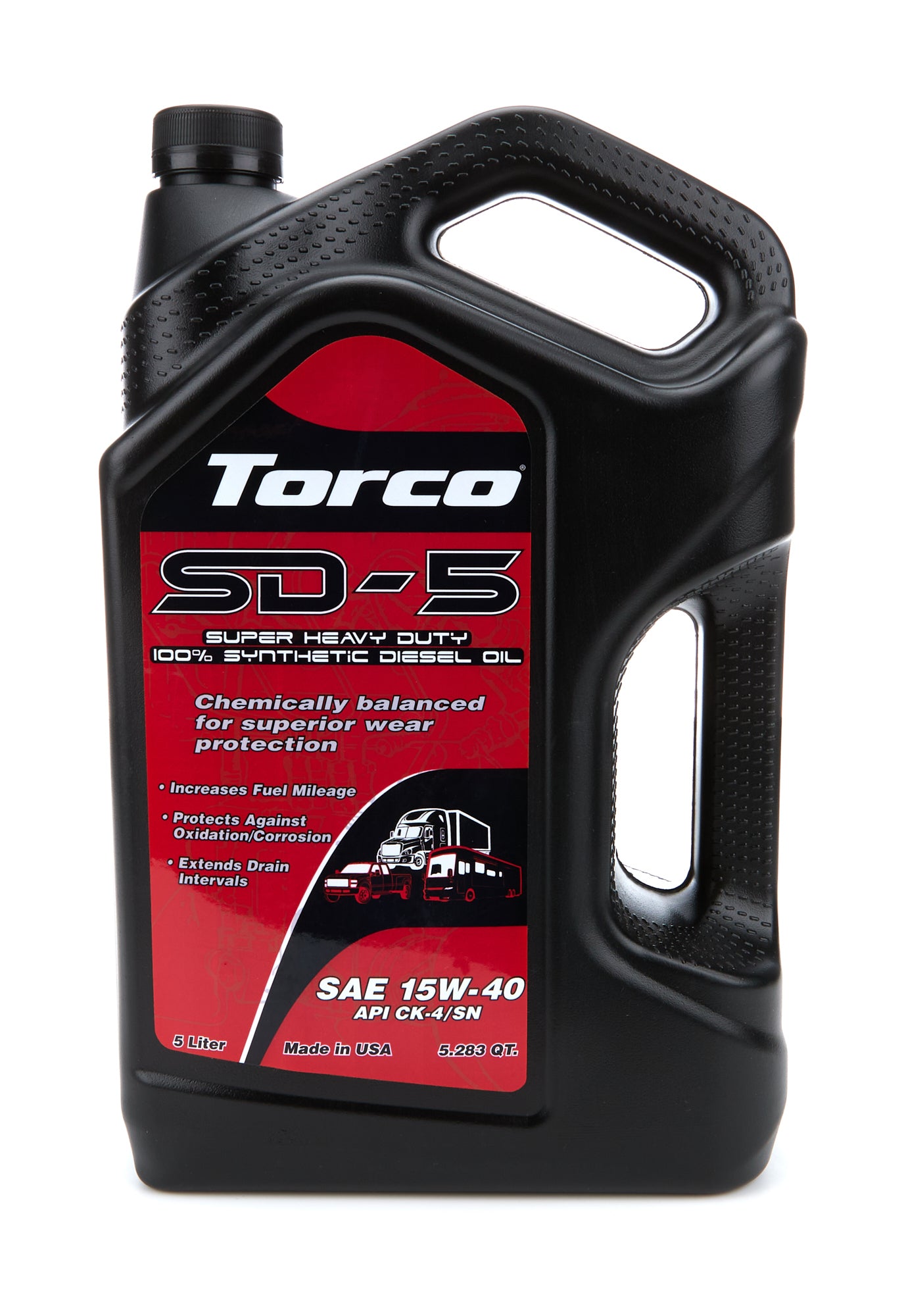 Torco Racing Oils TRCA191540LE SD-5 Synthetic Diesel 15w40 5 Liter Jug Torco Racing Oils TRCA191540LE