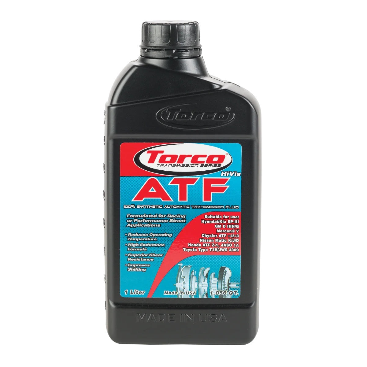 Torco Racing Oils A220085CE ATF HiVis Synthetic Auto Trans Fluid Torco Racing Oils A220085CE