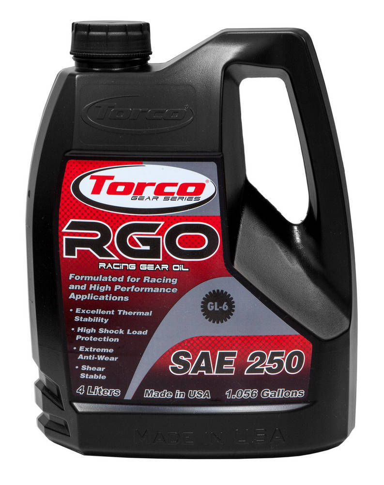 Torco Racing Oils A240250S RGO Racing Gear Oil 250- 4x4-Liter Torco Racing Oils A240250S