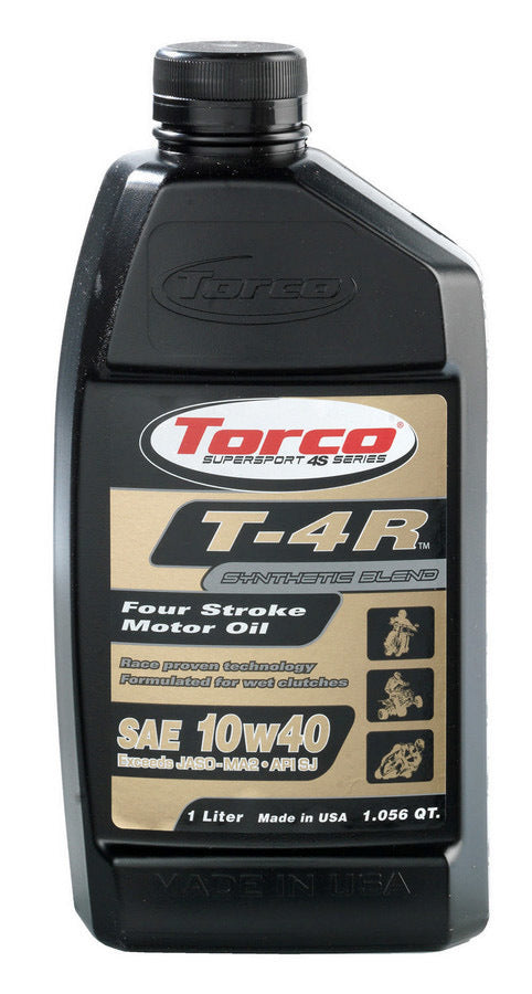 Torco Racing Oils TRCT671044CE T-4R Four Stroke Oil 10w 40-1-Liter Bottle Torco Racing Oils TRCT671044CE