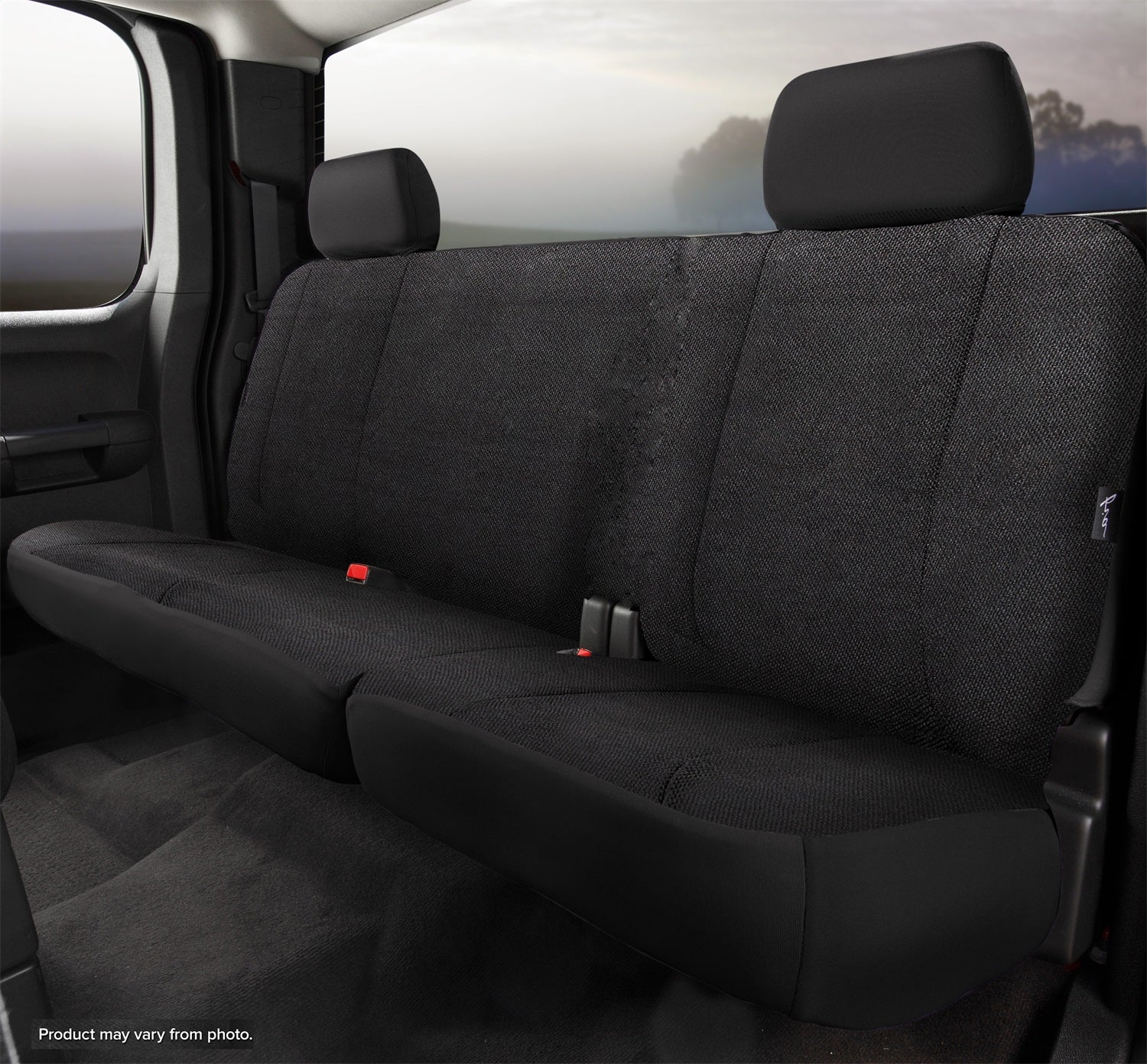 FIA TRS45-2 BLACK Wrangler™ Solid Seat Cover; Rear; Split Seat; 40/60; Black; FIA TRS45-2 BLACK