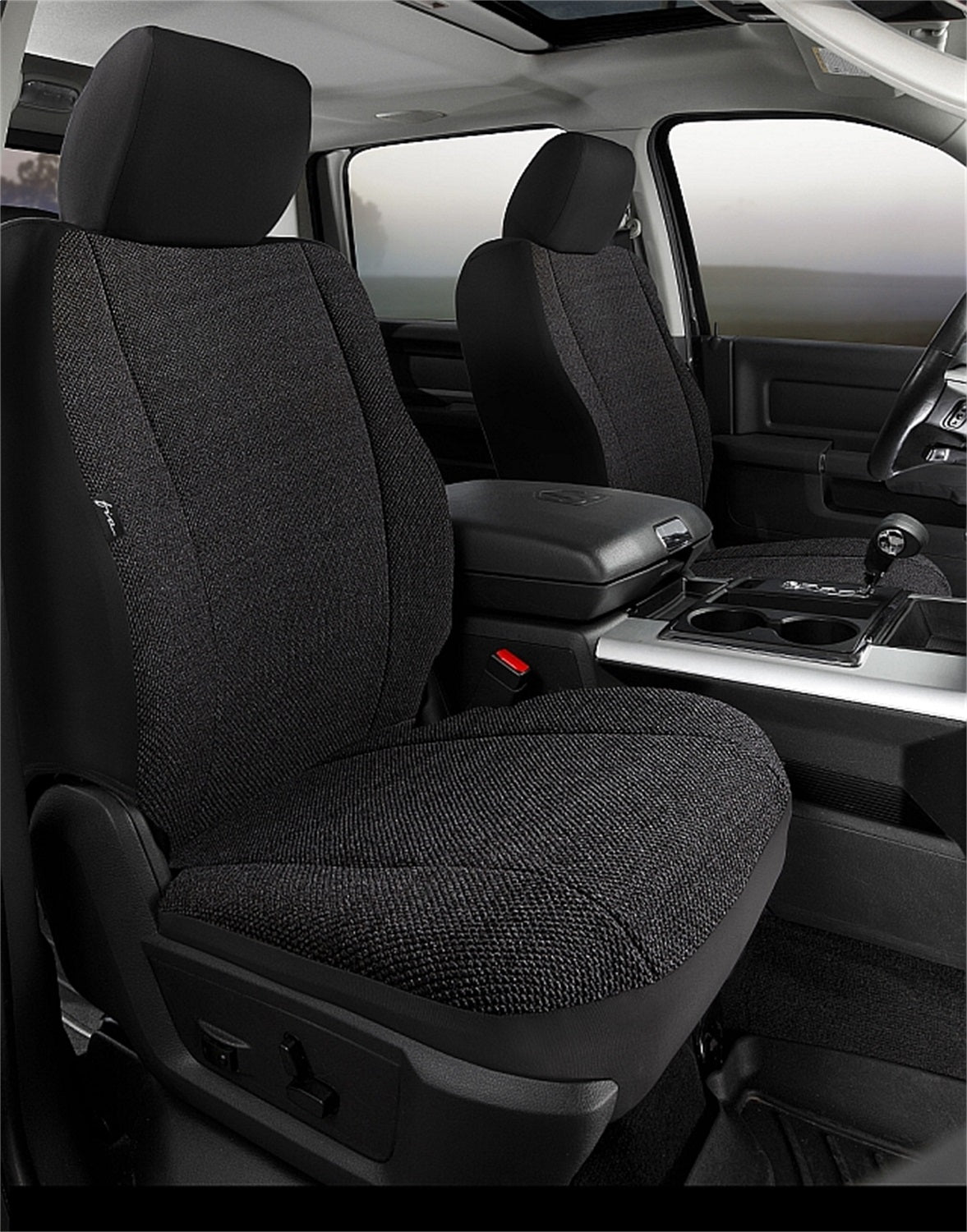 FIA TRS47-71 BLACK Custom Seat Cover; Front; Split; Bucket Seat; Black; FIA TRS47-71 BLACK