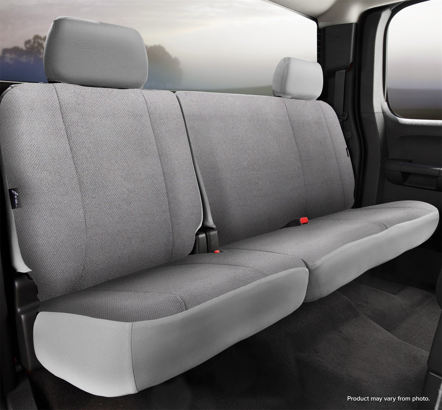 FIA TRS45-11 GRAY Wrangler™ Solid Seat Cover; Rear; Split Backrest; 60/40; Gray; FIA TRS45-11 GRAY