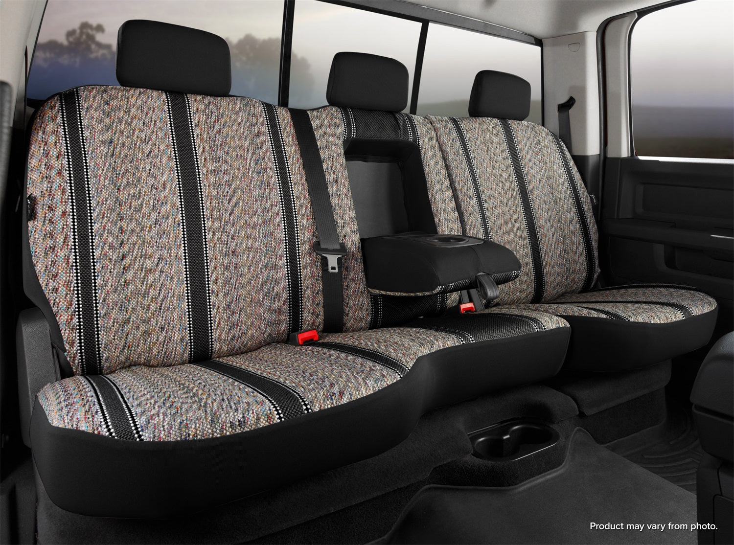 FIA TR42-54 BLACK Wrangler™ Custom Seat Cover; Saddle Blanket; Black; Split Seat 40/60; FIA TR42-54 BLACK