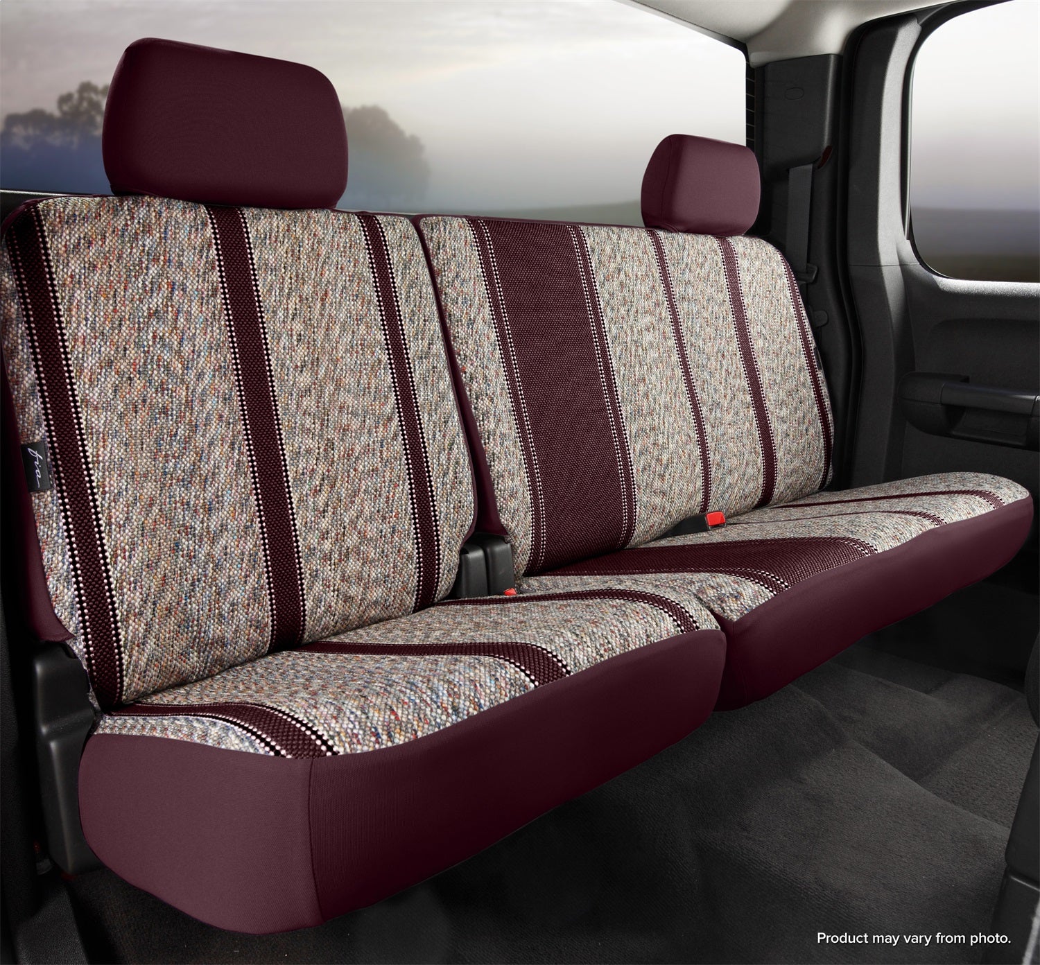 FIA TR48-3 WINE Wrangler™ Custom Seat Cover; Saddle Blanket; Wine; Split Seat 60/40; FIA TR48-3 WINE