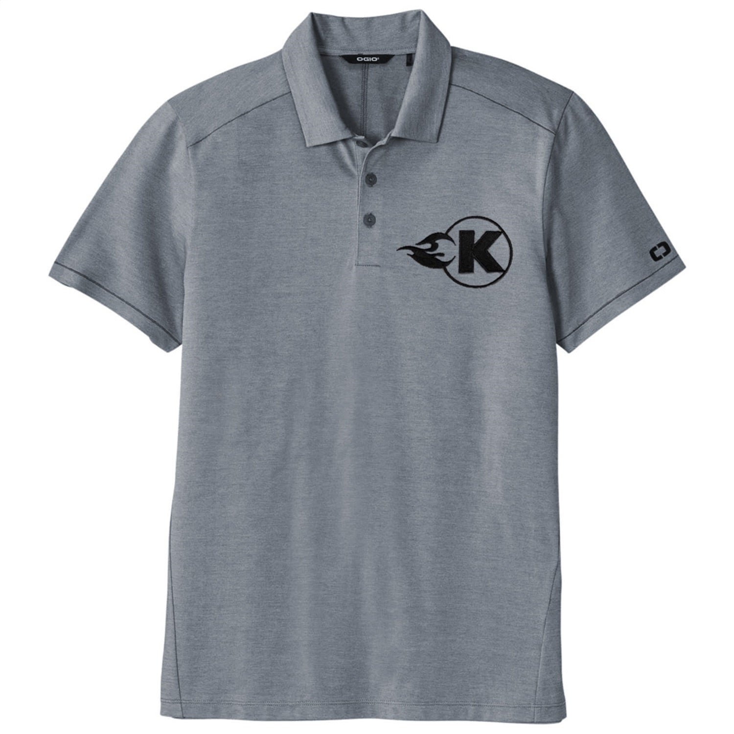 Kooks Custom Headers TS-100654-03 Grey Polo with Black K-Flame-XL Kooks Custom Headers TS-100654-03
