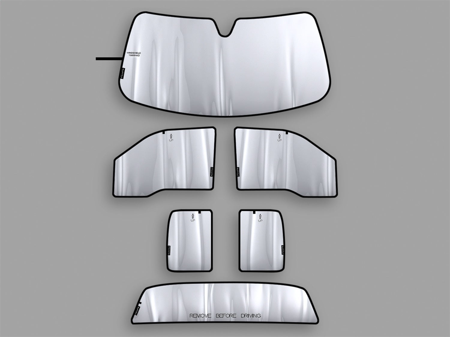 Weathertech TS0010K2 WeatherTech® SunShade Full Vehicle Kit; 6 pc.; Weathertech TS0010K2