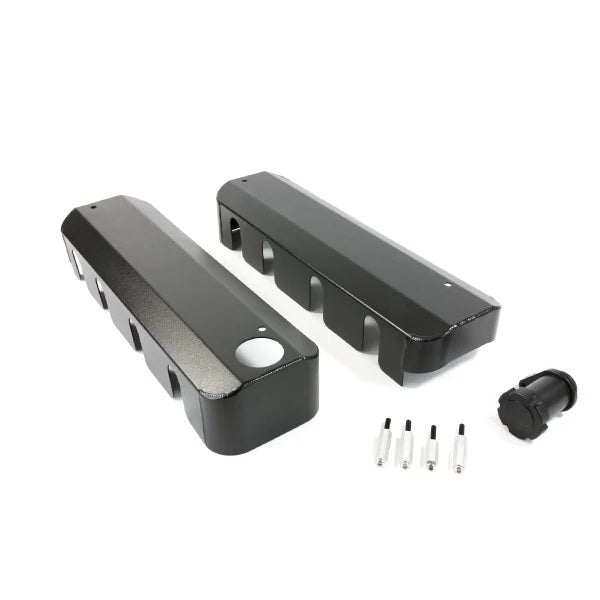 Top Street Performance JM8081-7BK Black Fab Aluminum LS Coil Covers Top Street Performance JM8081-7BK
