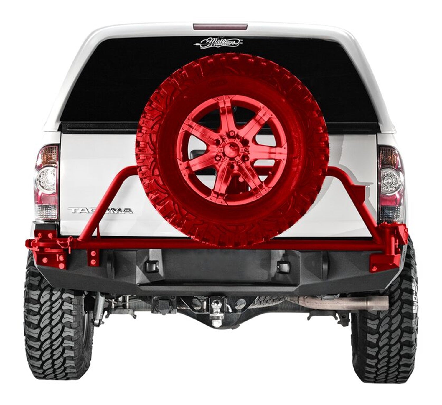 Fab Fours TT05-Y1351-B Heavy Duty Rear Bumper; Uncoated/Paintable; Incl. 0.75 in. D-Ring Mount; [AWSL]; Fab Fours TT05-Y1351-B