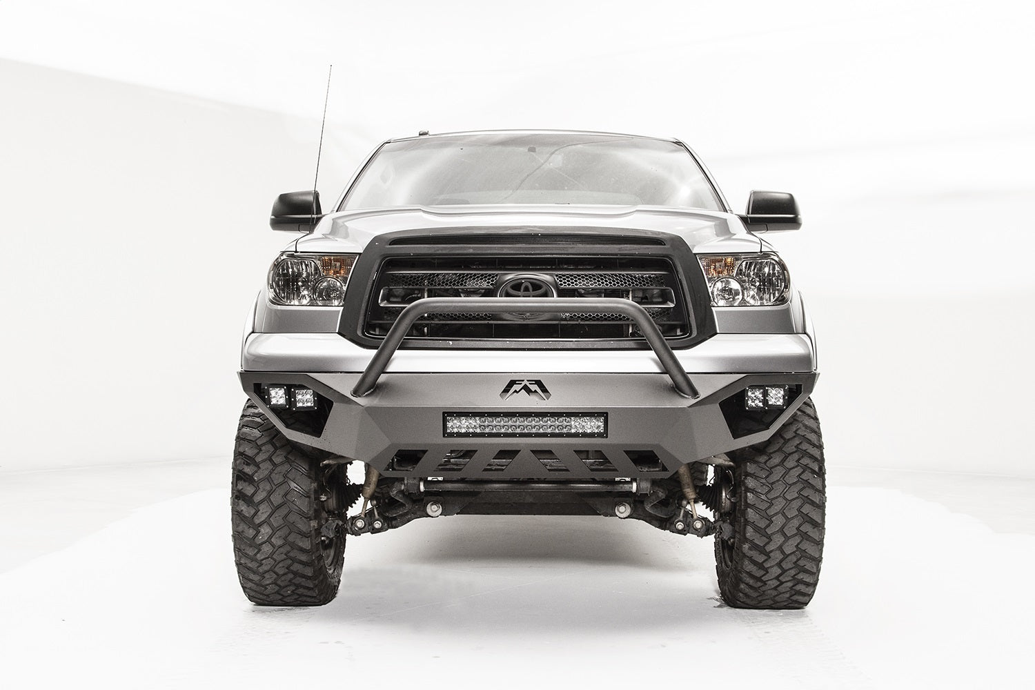 Fab Fours TT07-D4452-B Vengeance Front Bumper; Uncoated/Paintable; w/Pre Runner Guard; [AWSL]; Fab Fours TT07-D4452-B