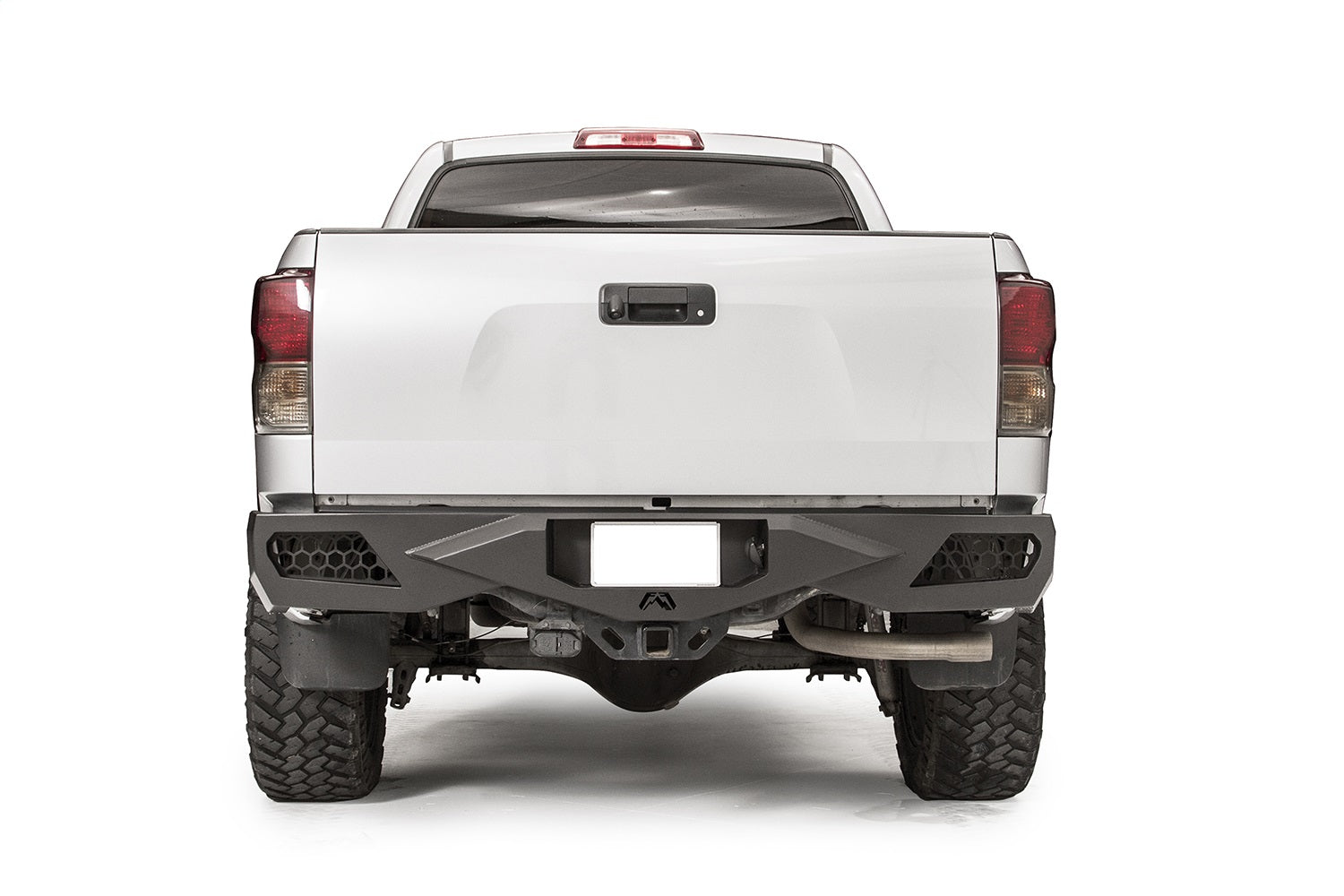 Fab Fours TT07-E1550-1 Vengeance Rear Bumper; 2 Stage Black Powder Coated; Fab Fours TT07-E1550-1
