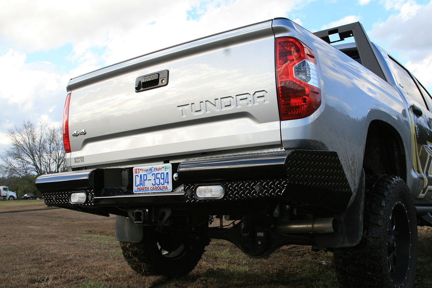 Fab Fours TT07-T1550-1 Black Steel Ranch Rear Bumper; 2 Stage Black Powder Coated; Fab Fours TT07-T1550-1