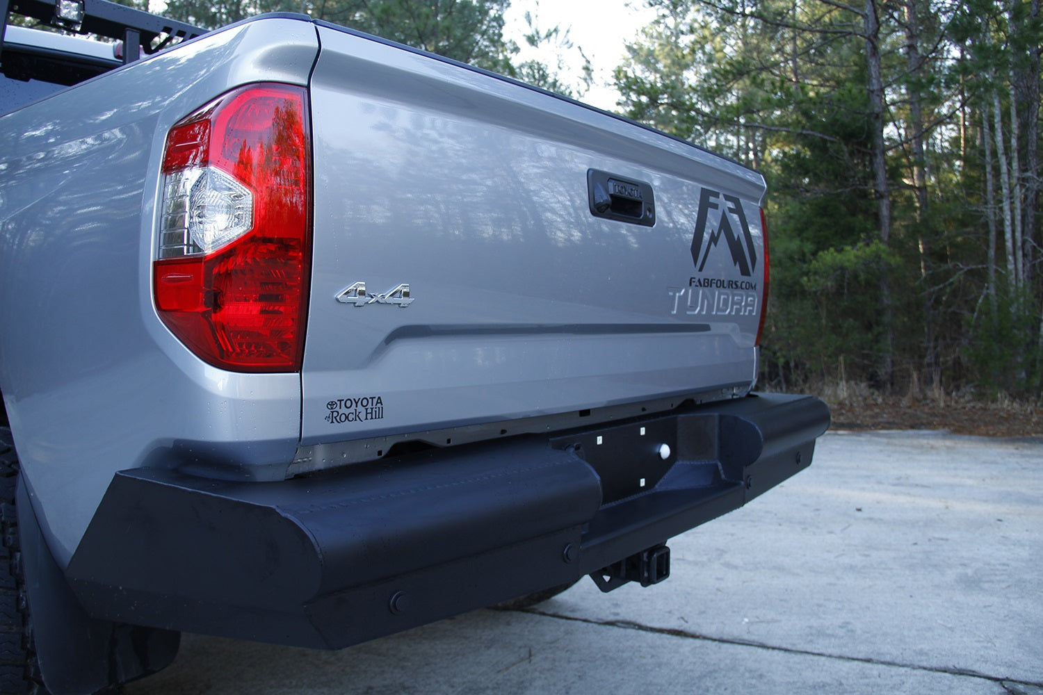 Fab Fours TT14-U2850-1 Elite Rear Bumper; 2 Stage Black Powder Coated; Fab Fours TT14-U2850-1