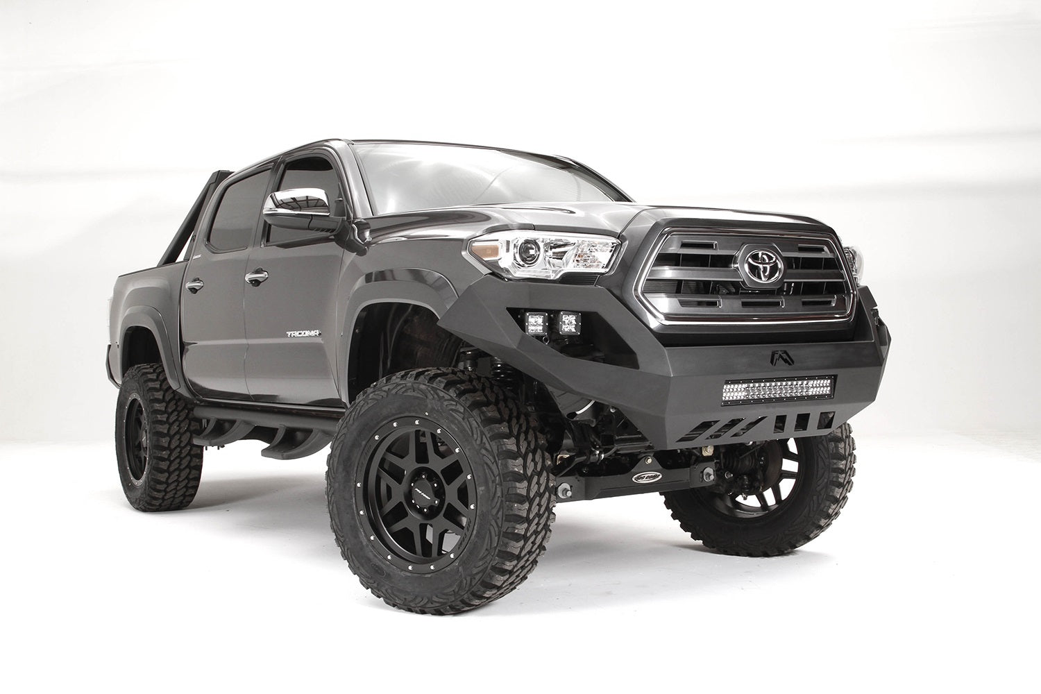 Fab Fours TT16-D3651-B Vengeance Front Bumper; Uncoated/Paintable; No Guard; [AWSL]; Fab Fours TT16-D3651-B