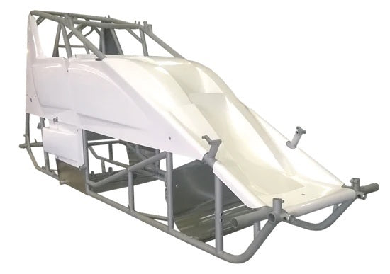 Triple X Race Components SC-CH-1001872HOPT18 Sprint Car Kit B X-Wedge White Inside Rail Body Triple X Race Components SC-CH-1001872HOPT18