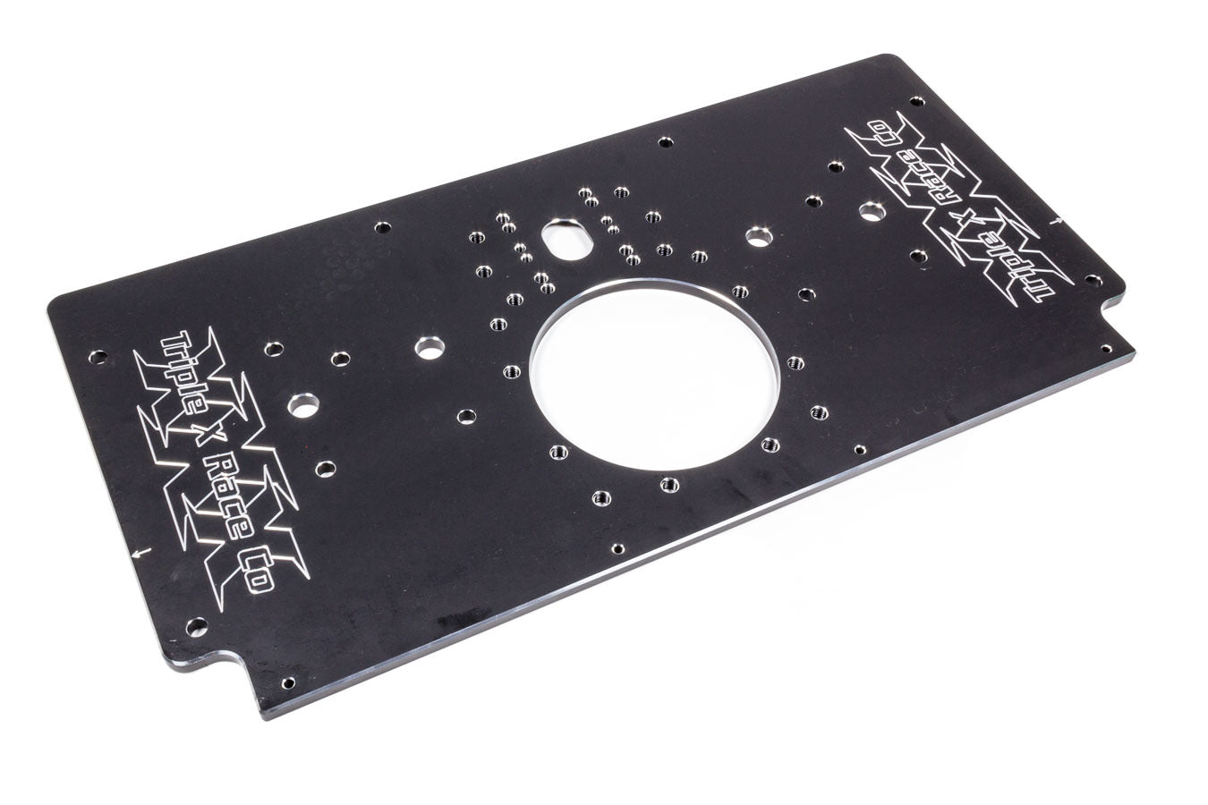 Triple X Race Components SC-EG-0006BLK Alum Rear Motor Plate Raised Rail Black Sprint Triple X Race Components SC-EG-0006BLK