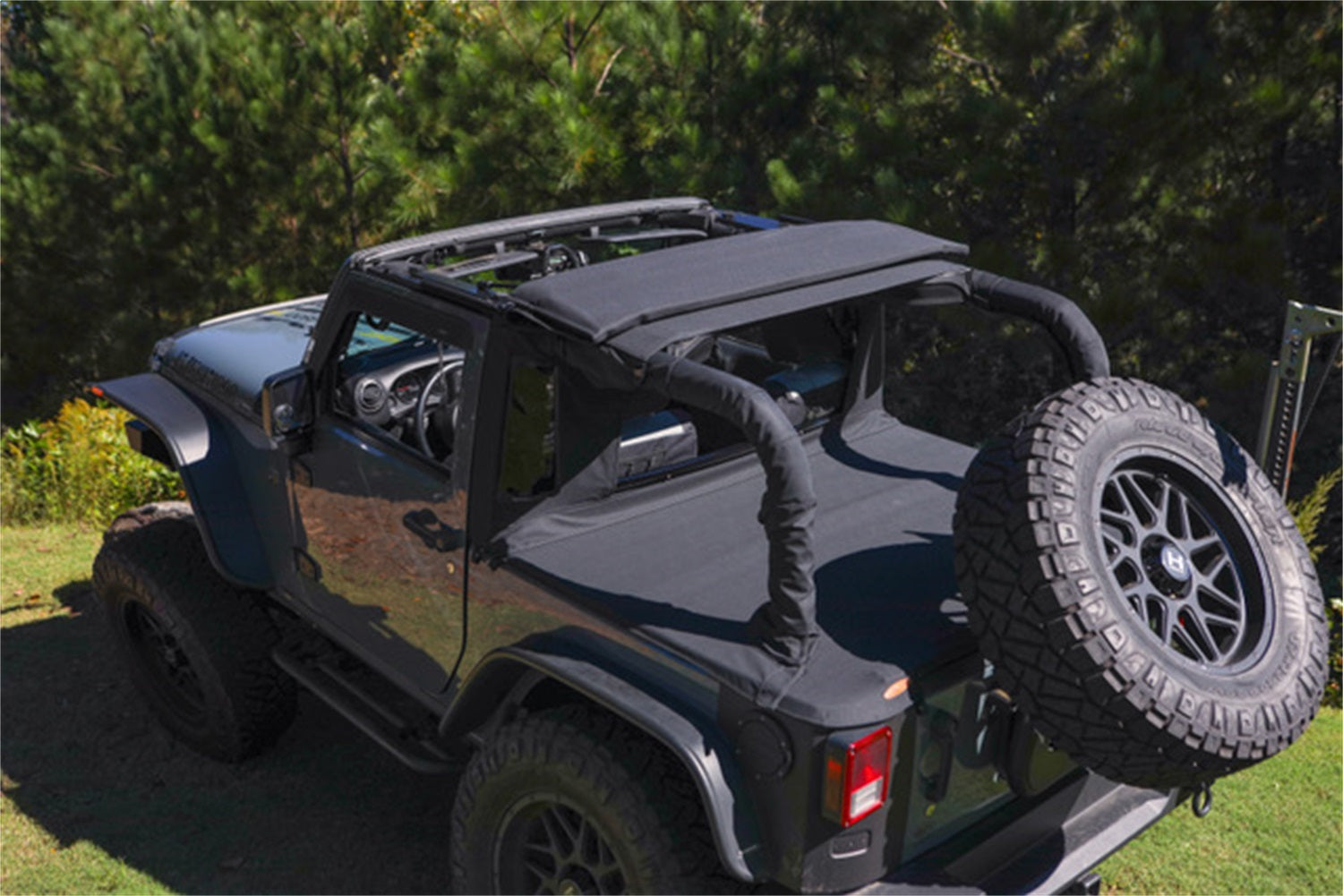 Bushwacker 14935 TrailArmor™ Twill Fast Back Soft Top; Black; Bushwacker 14935